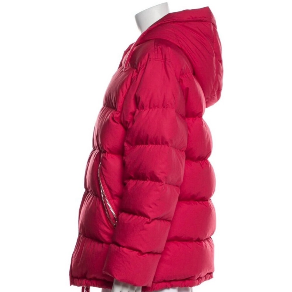 Maje Hooded Down Red Puffer Jacket